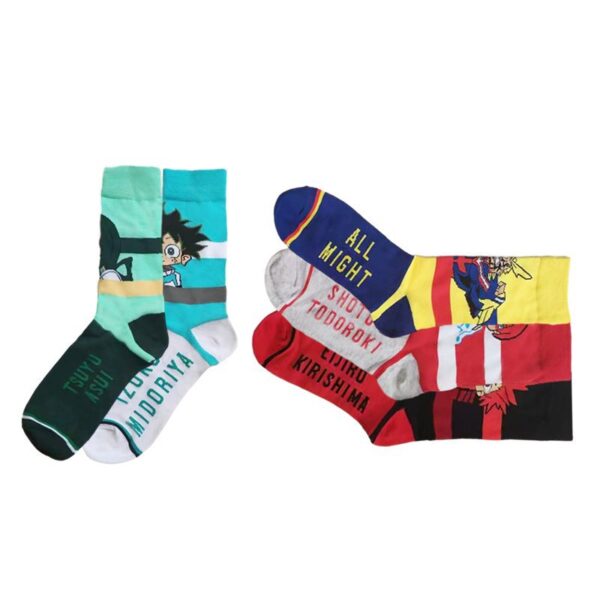 Men'S Medium Tube Wholesale Four Seasons Animation Men'S Socks Hero College Women Ins Cotton Casual Socks-5Prs - Image 3