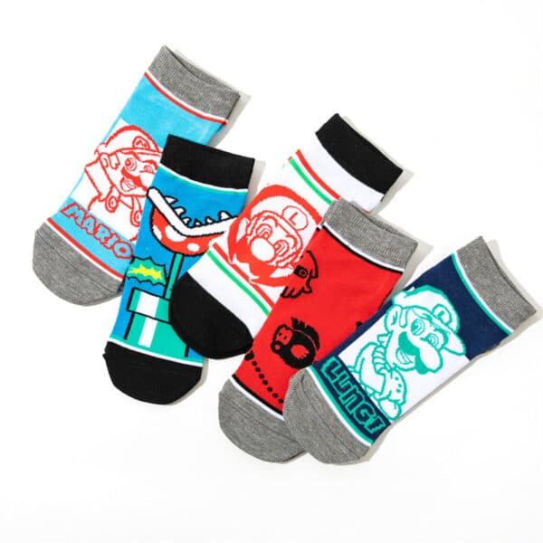 Wholesale Women'S Cotton Men'S Short Mary Boat Socks Animation Men'S Cartoon Sock Personalized Animation Socks-5Prs - Image 2