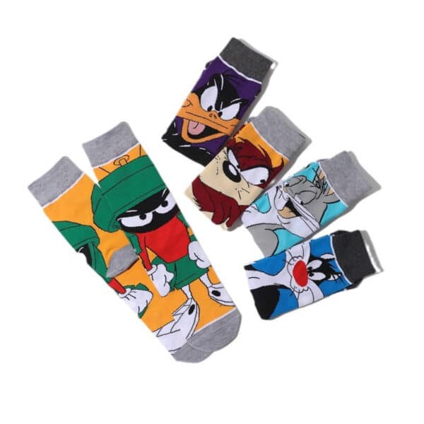 Wholesale Trendy Men'S Cotton Cartoon Tube Socks Stockists Women'S Animation Personalized Socks-5Prs - Image 5