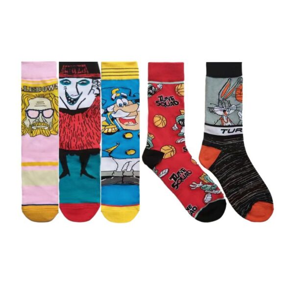 Casual Men'S Cotton Socks, Four Seasons Women'S Animation Tide Socks-5Prs - Image 5