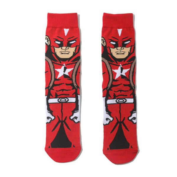 Cotton Men'S Medium Tube Cartoon Sock Anime Women'S Movie Socks Daredevil Socks Long Tube Tide Socks-5Prs - Image 12