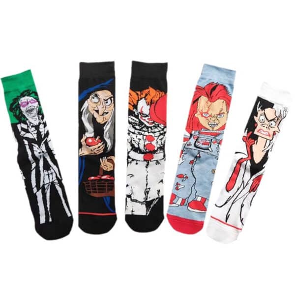 Men'S Wholesale Four Seasons Animation Medium Tube Large Trendy Socks Men'S Women'S Creative Socks-5Prs - Image 5