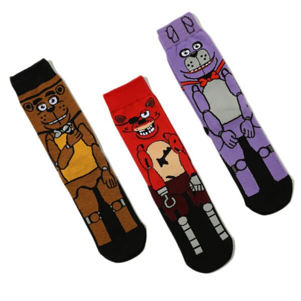 Male Cartoon Animation Cotton Socks Sports Female Robot Dog Casual Medium Tube Men'S Socks Comic Socks-5Prs - Image 4