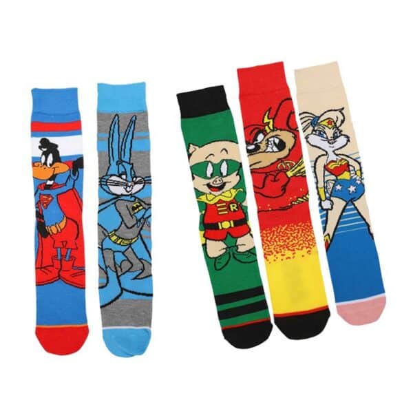 Men'S Tide Socks Animation Cartoon Cotton Bugs Bunny Socks Women'S Medium Tube Casual Four Seasons Medium Tube-5Prs - Image 5