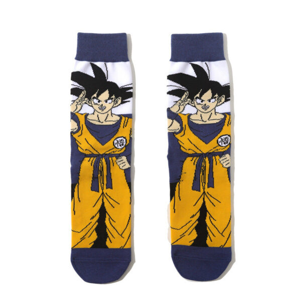 Men'S Dragon Ball Cotton Long Tube Tide Socks Four Seasons Medium Tube Women'S Animation Animation Men'S Socks-5Prs - Image 9