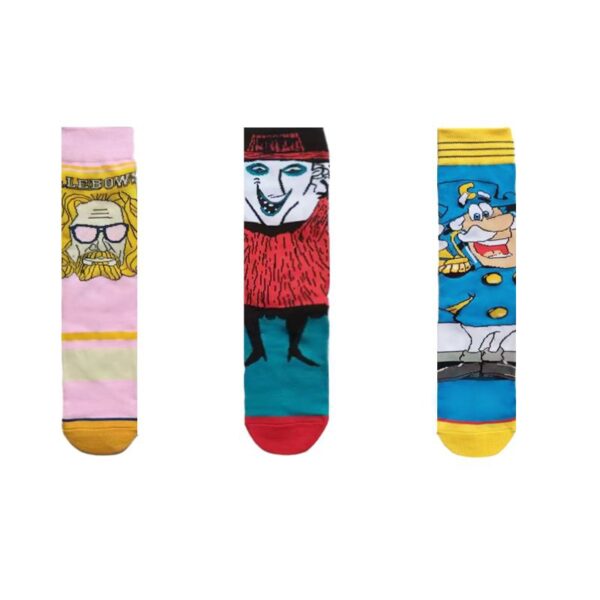 Casual Men'S Cotton Socks, Four Seasons Women'S Animation Tide Socks-5Prs - Image 2