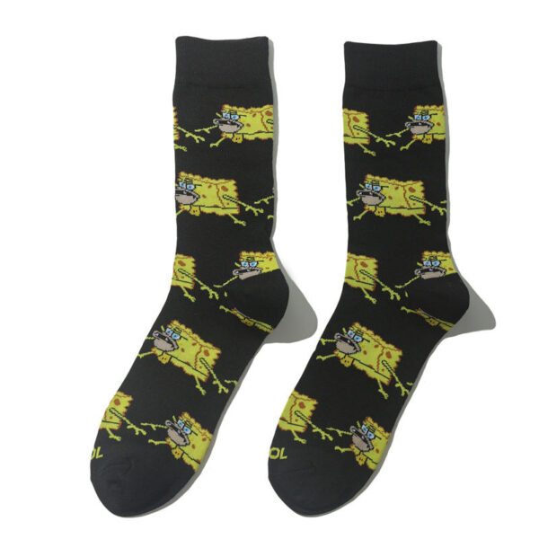 Men'S Spongebob Squarepants Women'S Medium Tube Cartoon Men'S Socks Anime Men'S Movie Women'S Personality Socks-5Prs - Image 7
