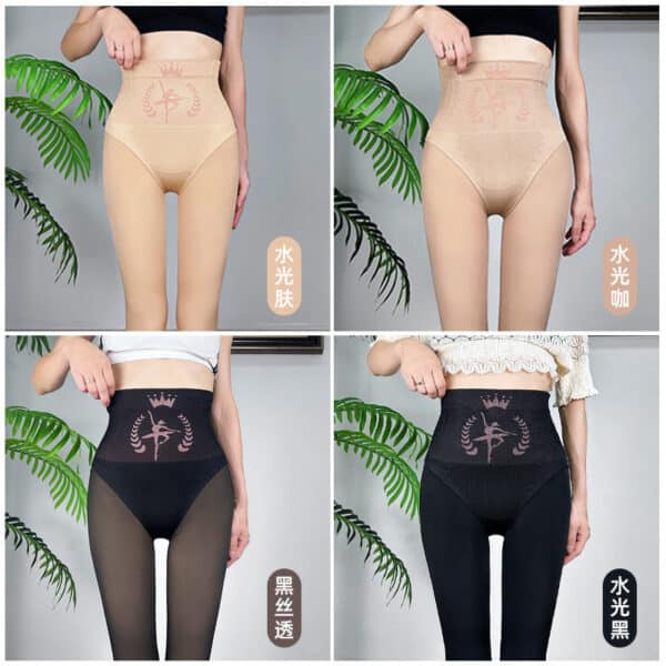 Large Size High Waist Water Light Socks Tall Extended Bare Leg Artifact Female Outer Wear Autumn And Winter Velvet Thickened Nude Pantyhose - Image 2