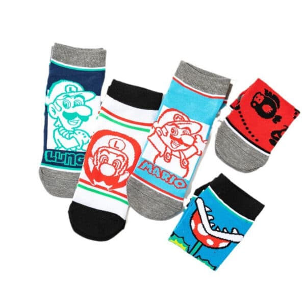 Wholesale Women'S Cotton Men'S Short Mary Boat Socks Animation Men'S Cartoon Sock Personalized Animation Socks-5Prs - Image 5