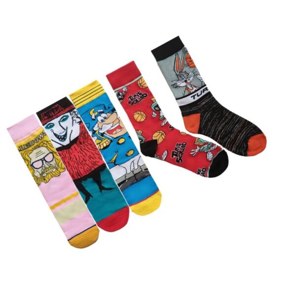 Casual Men'S Cotton Socks, Four Seasons Women'S Animation Tide Socks-5Prs - Image 4
