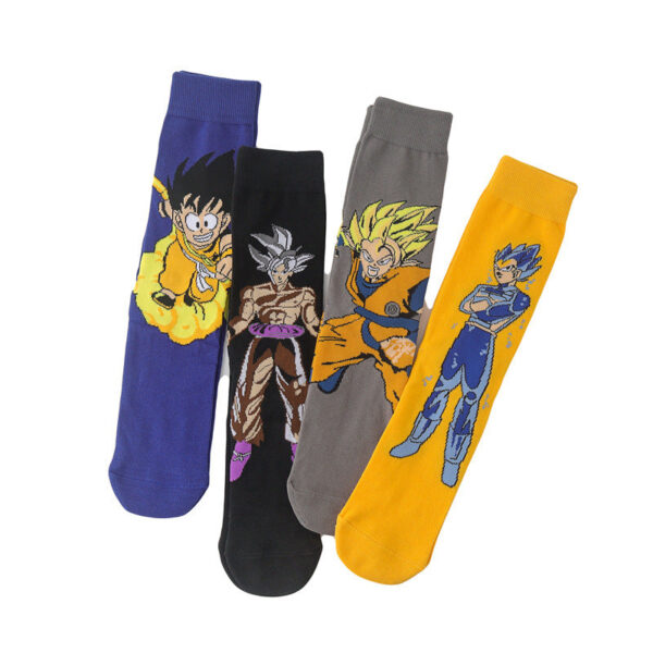 Men'S Dragon Ball Socks Animation Movie Medium Tube Cotton Socks Cartoon Women'S Stockings Men'S Socks Trend Cotton Socks-5Prs - Image 2