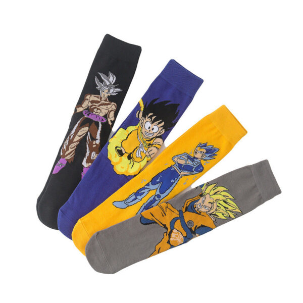 Men'S Dragon Ball Socks Animation Movie Medium Tube Cotton Socks Cartoon Women'S Stockings Men'S Socks Trend Cotton Socks-5Prs - Image 3