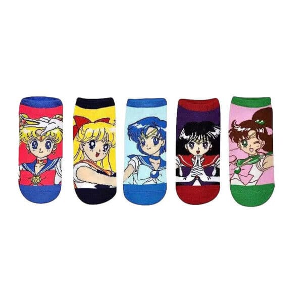 Four Seasons Sailor Moon Tide Socks Short Socks Cotton Cute Ladies Cotton Socks Boat Socks-5Prs