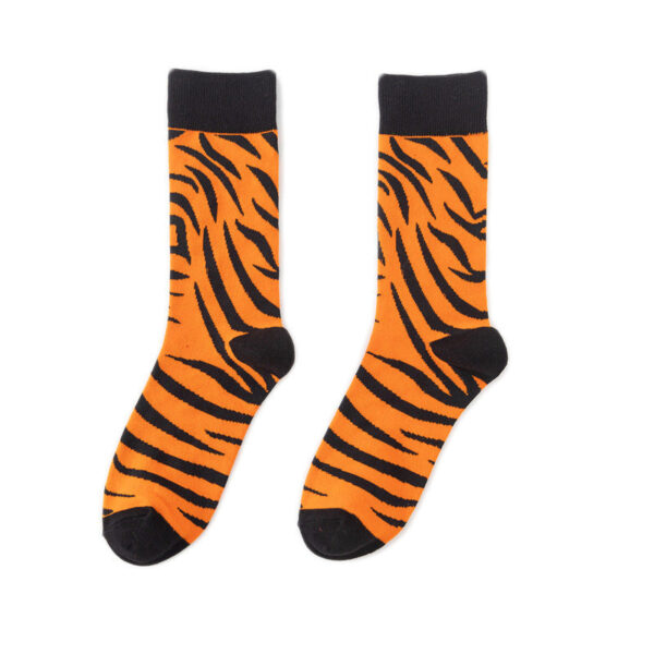 Casual Four-Season Socks Men'S Tiger Cartoon Socks Cotton Tube Socks Women'S Leopard Print Animal Socks-5Prs - Image 8