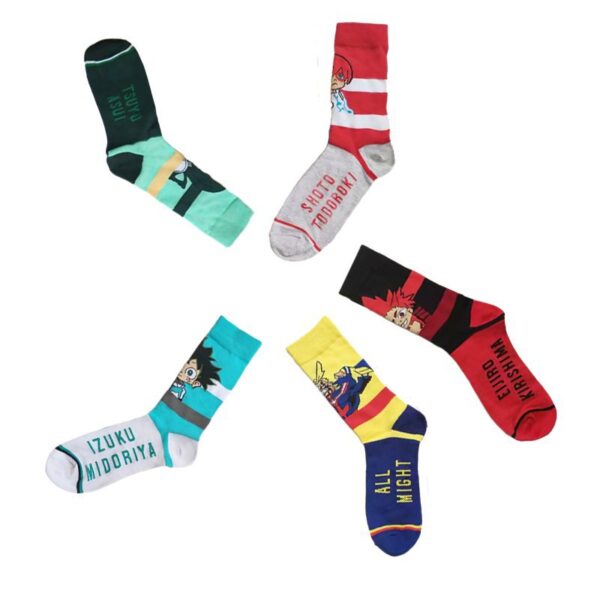 Men'S Medium Tube Wholesale Four Seasons Animation Men'S Socks Hero College Women Ins Cotton Casual Socks-5Prs - Image 2