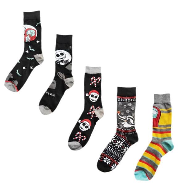 Men'S Wholesale Cotton Socks Large Size Cotton Animation Four Seasons Manufacturers Casual Halloween Beautiful Women Socks-5Prs - Image 4