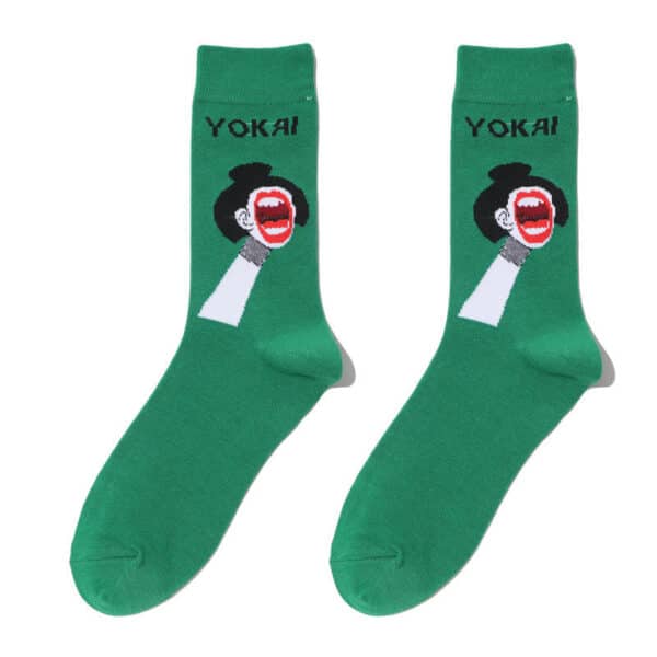 Male Japanese Monster Animation Socks Female Cotton Monster Story Sock Cartoon Personality Trend Boat Socks-5Prs - Image 14