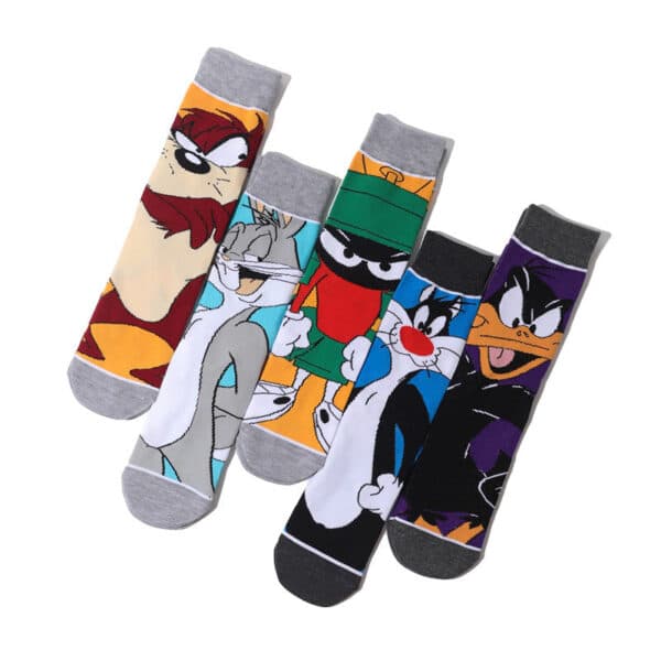 Wholesale Trendy Men'S Cotton Cartoon Tube Socks Stockists Women'S Animation Personalized Socks-5Prs - Image 2