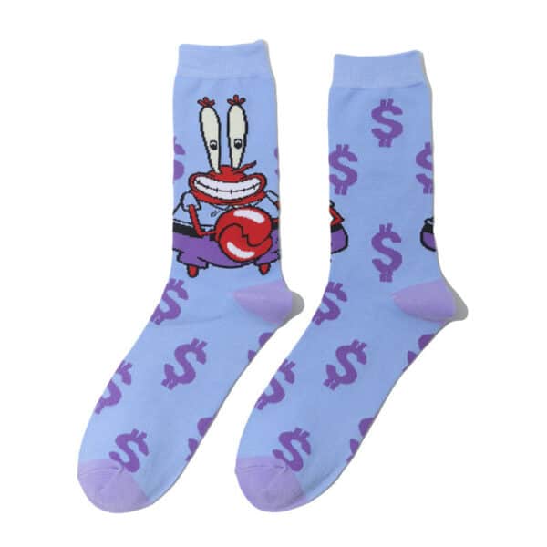 Male Personality Medium Tube Cotton Sponge Cartoon Crab Boss Female Cartoon Long Tube Animation Men'S Socks-5Prs - Image 10