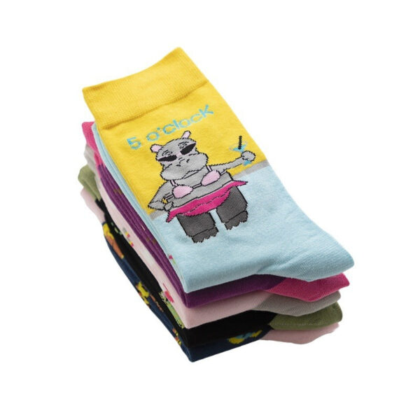 Men'S Four Seasons Women'S Socks Cotton Personality Trend Stockings Cute Women'S Tide Socks-5Prs - Image 5