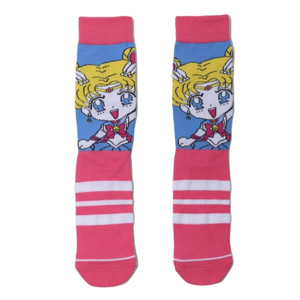 Female Casual Cotton Medium Tube Sailor Moon Anime Manga Day Man Women'S Socks-5Prs - Image 6