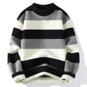 Autumn and Winter New Semi-turtleneck Sweater Men's Thickened Pullover Trendy Men's Knitted Sweater Top