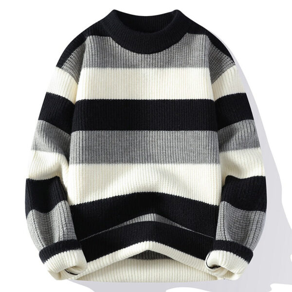Autumn And Winter New Semi-Turtleneck Sweater Men'S Thickened Pullover Trendy Men'S Knitted Sweater Top