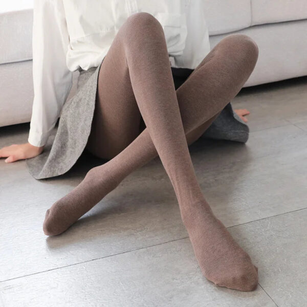 Autumn And Winter Fleece Thickened Threaded Cotton Vertical Striped Leggings, Women'S Integrated Pants - Image 13