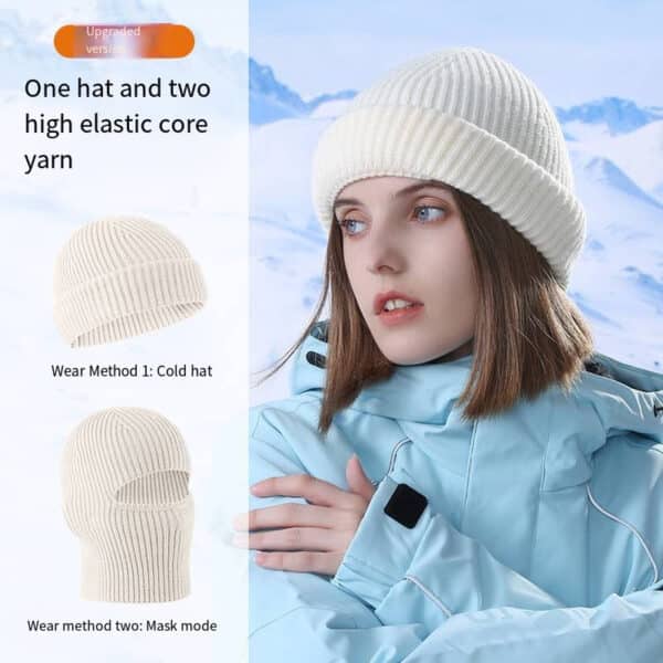 Free Shipping Autumn And Winter Warm Knitted Cold Hat Versatile Men'S Outdoor Riding Thickened Warm Headgear Windproof Breathable Mask - Image 4