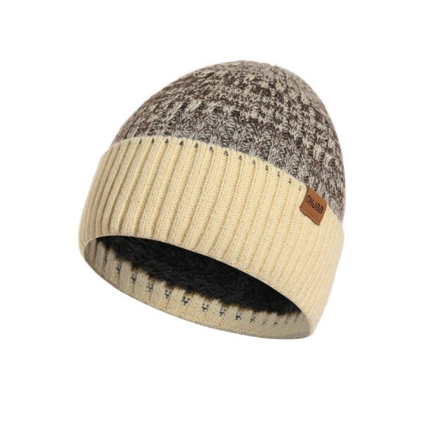 Winter Men'S Double Wool Hat Adult New Fleece Warm Knitted Hat - Image 13