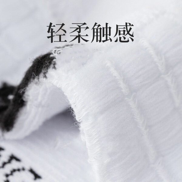 5 Prs-Men'S Medium Tube Socks Terry Socks Towel Bottom Sports Cotton White Stockings Basketball Socks - Image 3