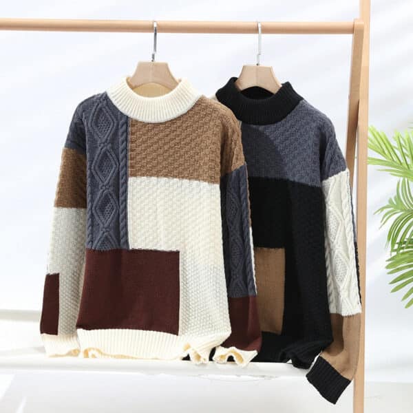 Men'S Sweater Autumn And Winter New Men'S Knitted Sweater Casual Men'S Warm Outdoor Boys Loose Men'S Clothes - Image 4