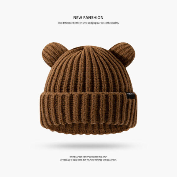 New Knitted Hat Children'S Winter Wool Stripes Show A Small Face Plush Warm Thickened Large Head Circumference Ear Protectors Stacking Hat - Image 29