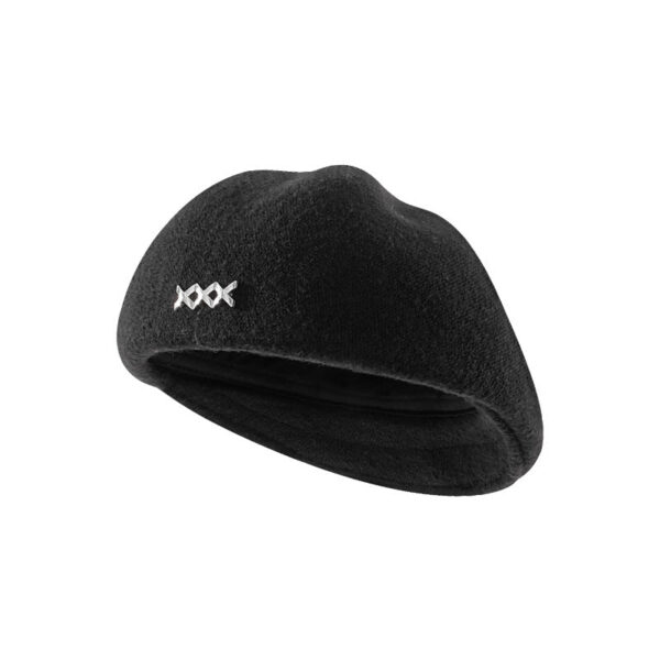 Autumn And Winter New Metal Standard Beret Children Big Head Circumference Show Face Small Reverse Wear Woolen Forward Hat - Image 5