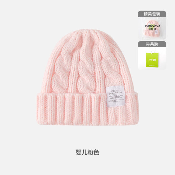 Solid Color Twist Female Autumn And Winter Student Warm Ear Protection Knitted Hat Couple Versatile Cold Hat - Image 18