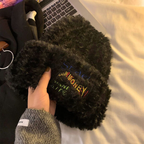 New Knitted Hat Children'S Winter Wool Stripes Show A Small Face Plush Warm Thickened Large Head Circumference Ear Protectors Stacking Hat - Image 20