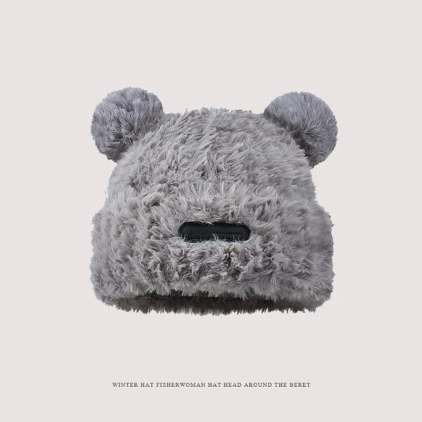New Knitted Hat Children'S Winter Wool Stripes Show A Small Face Plush Warm Thickened Large Head Circumference Ear Protectors Stacking Hat - Image 13