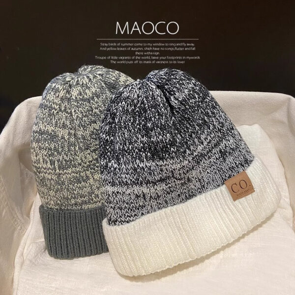 Men'S Autumn And Winter Trendy Warm Knitted Hat Velvet Ear Protector Wool Women'S Headgear Hat-3Pcs - Image 2