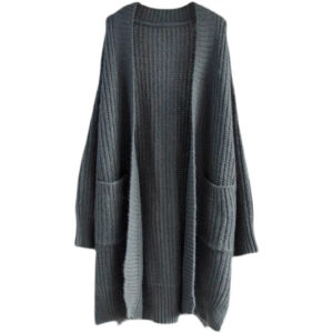 Lazy Trendy Medium and Long Over-the-knee Sweater Jacket for Women
