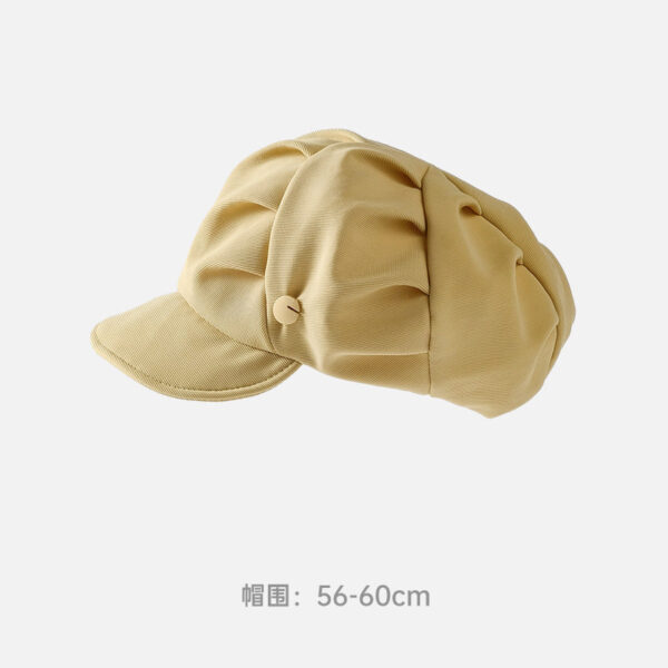 Autumn And Winter New Metal Standard Beret Children Big Head Circumference Show Face Small Reverse Wear Woolen Forward Hat - Image 23