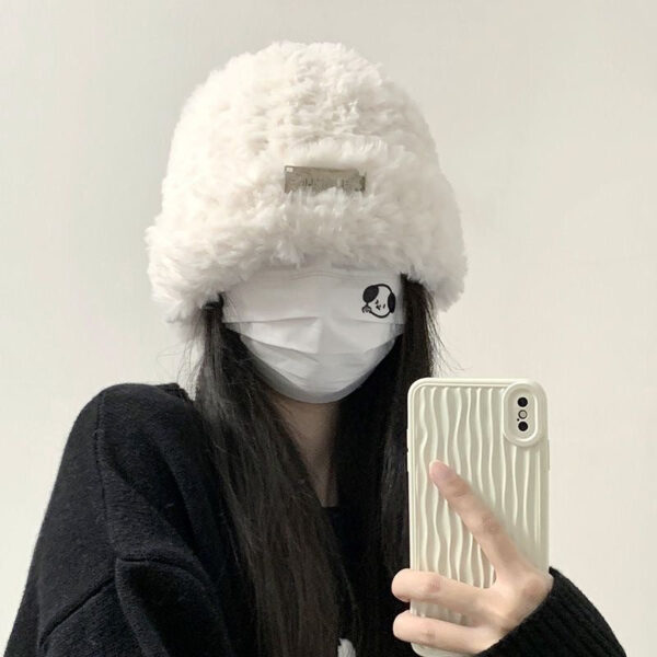 New Knitted Hat Children'S Winter Wool Stripes Show A Small Face Plush Warm Thickened Large Head Circumference Ear Protectors Stacking Hat - Image 15