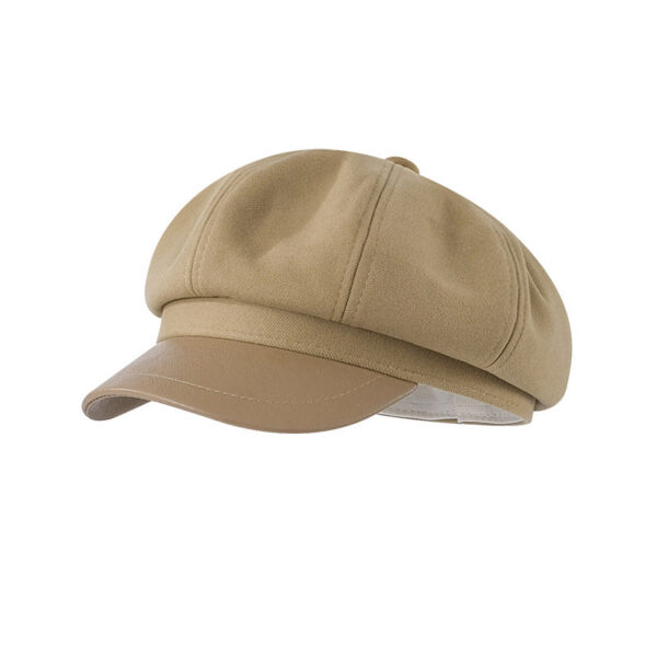 Autumn And Winter New Metal Standard Beret Children Big Head Circumference Show Face Small Reverse Wear Woolen Forward Hat - Image 34