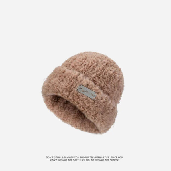 New Knitted Hat Children'S Winter Wool Stripes Show A Small Face Plush Warm Thickened Large Head Circumference Ear Protectors Stacking Hat - Image 17