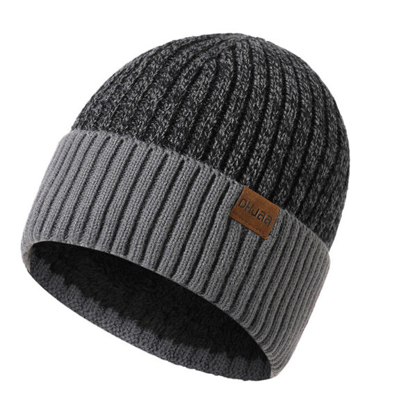 Winter Men'S Double Wool Hat Adult New Fleece Warm Knitted Hat - Image 9