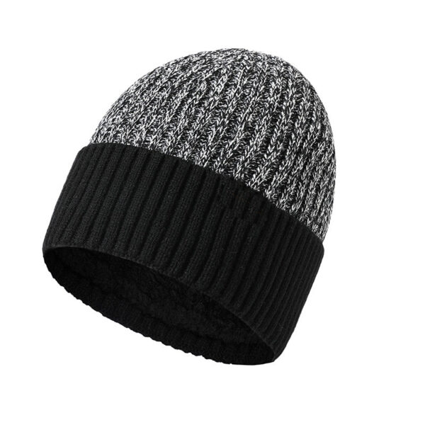 Winter Men'S Double Wool Hat Adult New Fleece Warm Knitted Hat