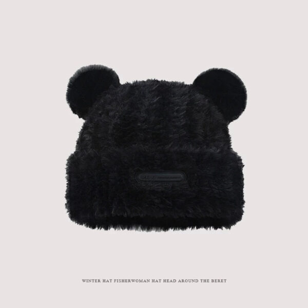 New Knitted Hat Children'S Winter Wool Stripes Show A Small Face Plush Warm Thickened Large Head Circumference Ear Protectors Stacking Hat - Image 11