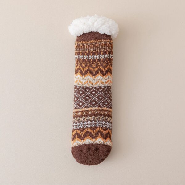 Lamb Wool Floor Socks Children'S Autumn And Winter Fleece Thickened Warm Non-Slip Silicone Home Socks - Image 6