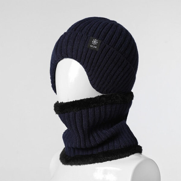 Hat Men'S Winter Warm Wool Hat Thickened Ear Protector Winter Autumn And Winter Knitted Hat Men'S Winter - Image 7