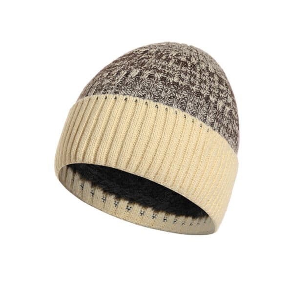 Winter Men'S Double Wool Hat Adult New Fleece Warm Knitted Hat - Image 6