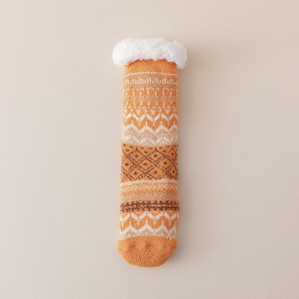 Lamb Wool Floor Socks Children'S Autumn And Winter Fleece Thickened Warm Non-Slip Silicone Home Socks - Image 7